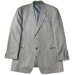Armani Collezioni Grey Micro Pattern Blazer Sport Coat Made in Italy Mens 42R